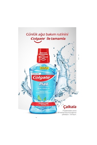Colgate Plax Blue Nane Ferahlığı Alkolsüz Ağız Bakım Suyu 500 ML + 250 ML