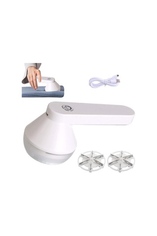 Elektrikli Tüy Alma Makinesi, Usb Şarjlı, Kazak Tıraş Makinesi Beyaz