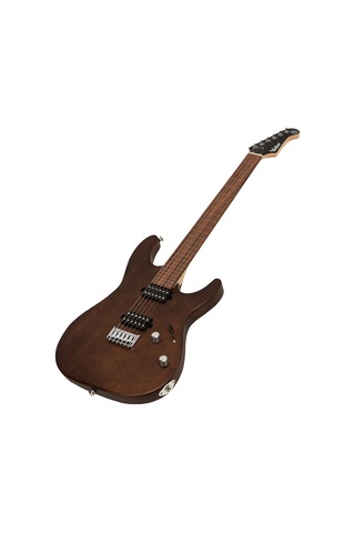 Valler Fts250 Mat Koyu Kahve Okoume Ağacı Hh Perdesiz Elektro Gitar