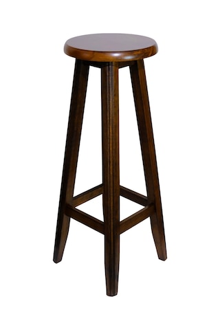 El Yapımı Doğal Ahşap Yuvarlak Tabure 80 Cm Şık Ve Dayanıklı Ceviz