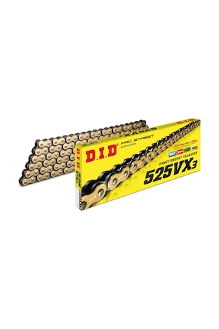 Did 525-114vx3 2017-2023 Kawasaki Z 900 Uyumlu Zincir Vx3 Xring Gold Sarı Renk