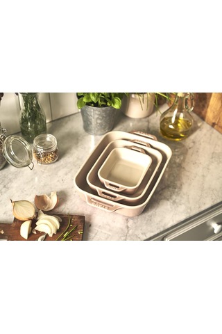 Staub Seramik Fırın Kabı Seti 3'lü Pembe Diğer