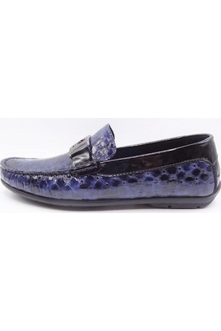 King Paolo King Shoes Yazlık Rugan Erkek Ayakkabı 4013 Lacivert