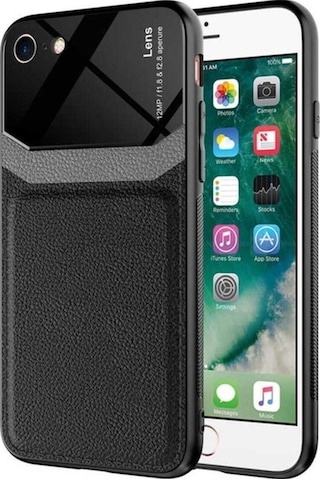 Apple Uyumlu iPhone 8 Kılıf Zore Emiks Kapak Siyah