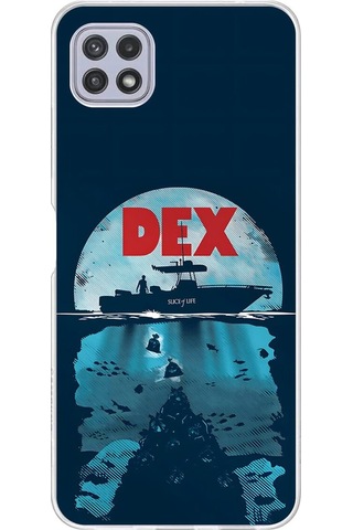 Samsung Galaxy A22 Uyumlu Şeffaf Kılıf Dexter Tasarımlı