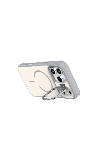 Apple Uyumlu iPhone 17 Pro Max Flexa Magsafe Kapak Şeffaf Darbe Emici İnce Premium Kılıf Beyaz