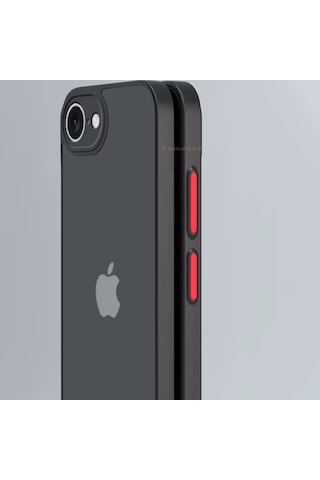 Apple Uyumlu iPhone 16e Kılıf Mat Parmak İzi Yapmaz Renkli Tuşlu Sert Silikon