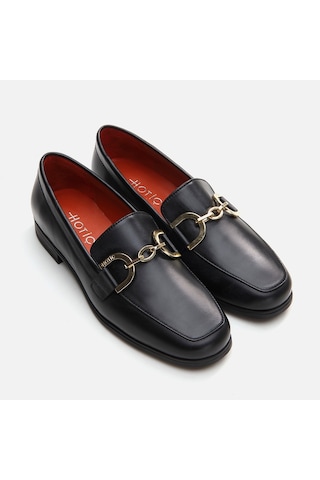 Hotiç Hakiki Deri Siyah Kadın Loafer 01ayh291750a100 Siyah