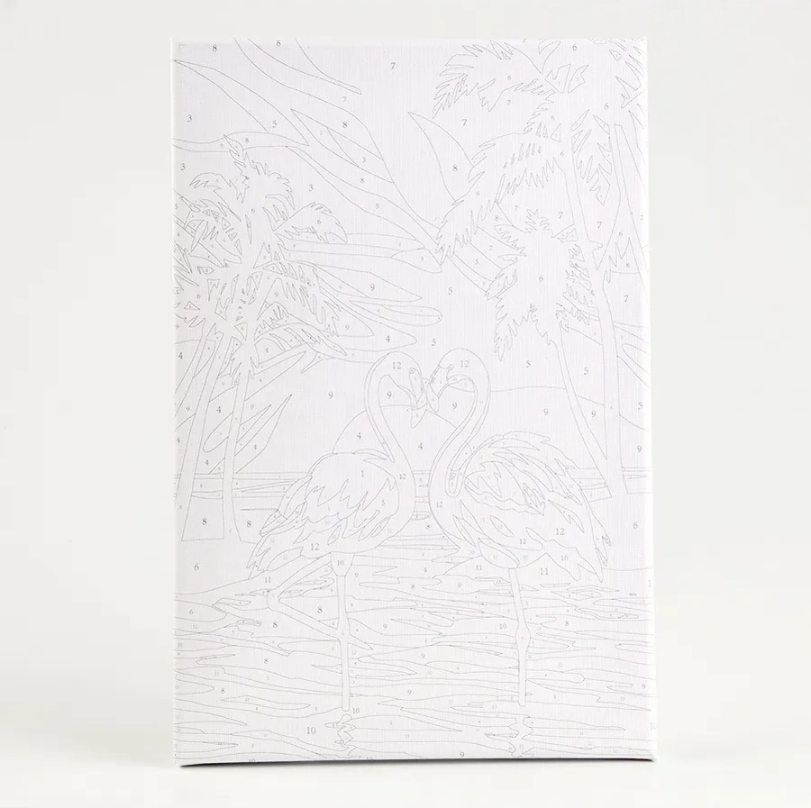 Skola Talantov Numaralı Tuval Tablosu "flamingo Batıda" 30x20 Cm 148338062