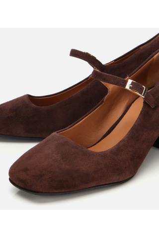 Hotiç Kadın Süet Deri Mary Jane Kahverengi Kalın Topuklu Ayakkabı 01ayh317660a480 01ayh317660a480 Kahverengi