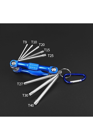 Kayasan Torx Allen Alyan Takımı T9-T10-T15-T20-T25-T27-T30-T40 8