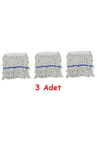 Geniş Islak Mop Yedek 30 Cm Karbeyaz 350 G. 3 Adet