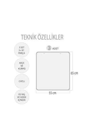 3 Set - 87 Parça Tox Az - Çok . Büyük - Küçük Meyve ve Sıradakini