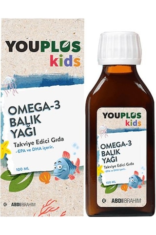 Youplus Kids Omega-3 Balık Yağı Şurubu 100 Ml