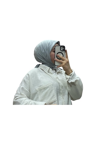 Losyana Jakarlı Su Yolu Desenli Eşarp 1034 açık gri