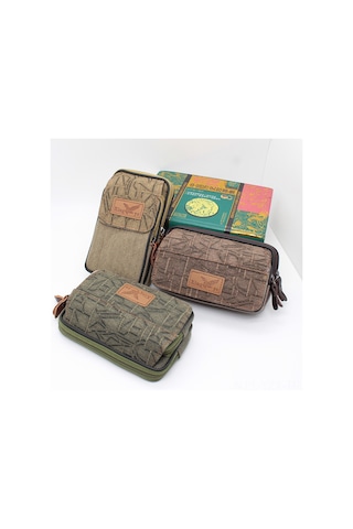 Yaozixa Erkekler İçin Çift Katlı Kemer Cüzdanı - Çalışma/ev Günlük Kullanıma Uygun, Dayanıklı Materyal, 17x10x4 Cm Kahverengi