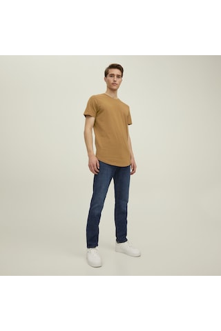 Jack & Jones Bisiklet Yaka Rahat Kesim Tisört-Noa 12113648 Rubber Hardal