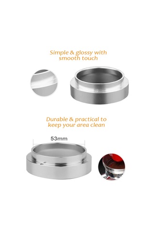 Jeemson Stainless Steel Magnetik Espresso Dosing Funnel 53mm Siyah - Tam Dozaj Ve Toz Kaybını Önleyen Kahve Toz Toplayıcı Diğer