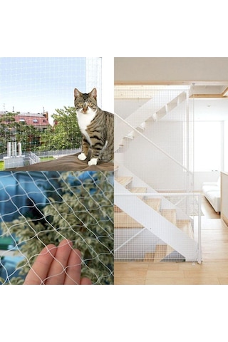 Balkon Filesi 2x7 Metre Kuş Filesi Kedi Filesi Kuş Ağı Kuş Önleme Filesi