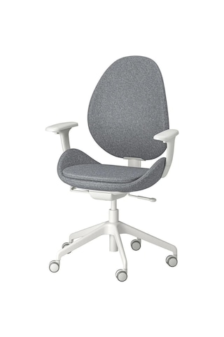 Gunnared Orta Gri-beyaz Ergonomik Çalışma Sandalyesi Çok Renkli