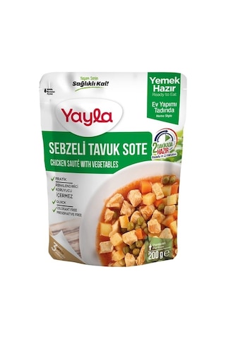 Yayla Sebzeli Tavuk Sote 200 G