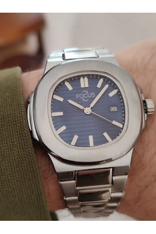 Focus Unisex Çelik Kordon Erkek & Kadın Kol Saati Takvimli 2090
