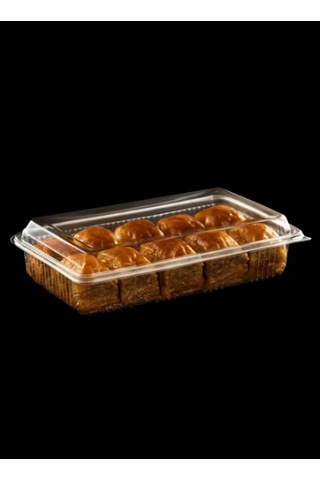 Kullan At Tek Kullanımlık Plastik Sızdırmaz 500 Gr Cc Şeffaf Baklava, Güllaç Saklama Kabı - 50 Adet