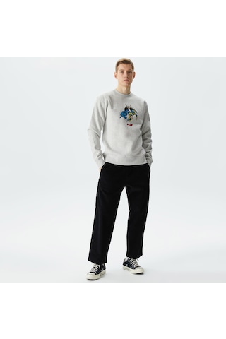 Huf Mutant Team-up Crewneck Erkek Gri Sweatshirt