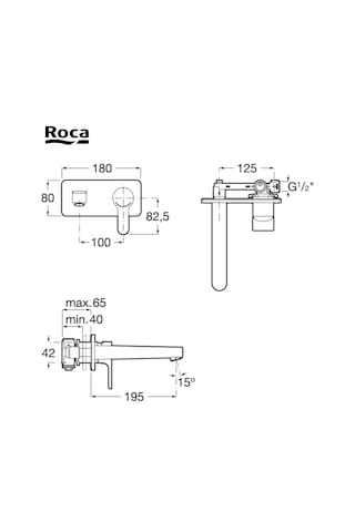 Roca L20 Ankastre Lavabo Bataryası Duş Seti A5A3L09C00