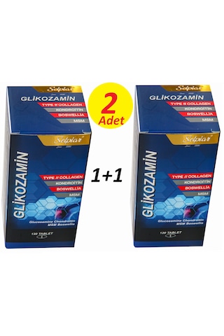 2 Adet Selpiar Glucosamine & Chondroitin Msm Boswelia+type II Col