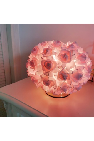 Aurora İskandinav Gül Masa Lambası, Yaratıcı Ve Temel Pembe Açık Pembe