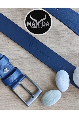 Man-da Deri Manda Derisi Kemer Lacivert