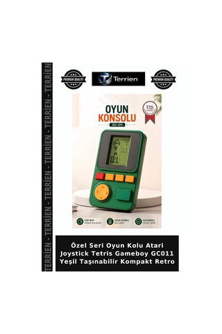 Özel Seri Oyun Kolu Atari Joystick Tetris Gameboy Gc011 Yeşil Taşınabilir Kompakt Retro