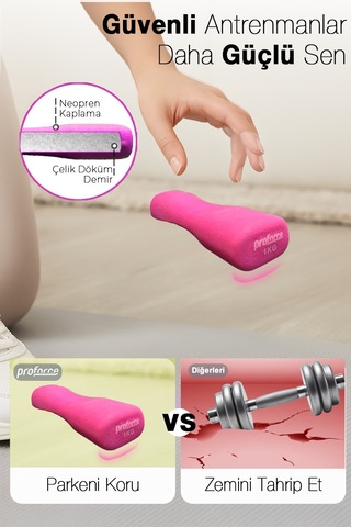 Proforce Neoprene Dumbel 1 Kg -tek Adet Ndb1