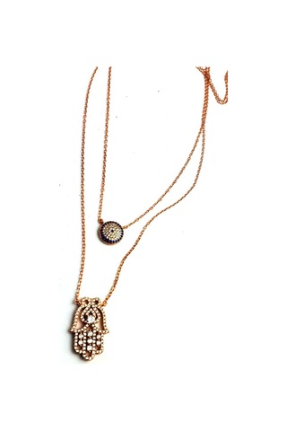 Iki Şekilde Kullanılabilir Fatmanın Eli ve Nazar Boncuklu 925Ayar