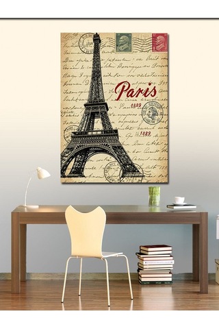 Kanvas Tablo Paris Ve Zarif Çizim 50cmx70cm