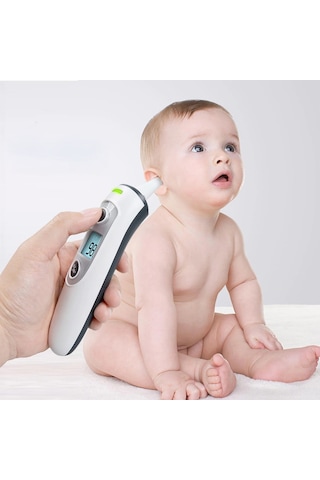 Sones Rz8810 Termometreler Vücut Termometresi Kulak Led Ekranlı Dijital Elektronik Ir Termometre Bebek Ateşi Kızılötesi Bebek Termometresi