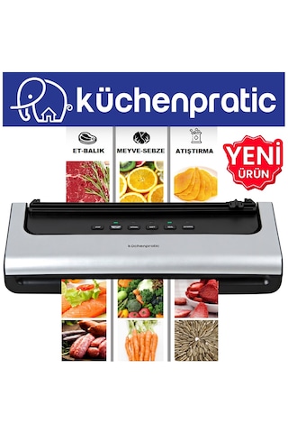 Küchen Pratic VS7210 Ev Tipi Elektrikli Vakum Makinesi + Vakum Poşeti 10 Adet