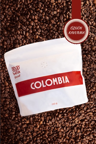 Colombia Decaf Çekirdek Kahve 250 Gr , %100 Arabica Çekirdek Kahve