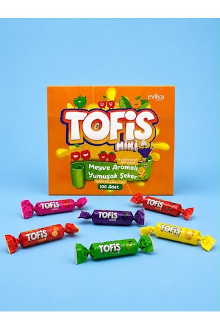 Tofiş Mini Meyveli Yumuşak Şekerleme 100 Adet Kutu 480g