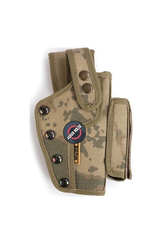 Jandarma Kamuflaj Asker Silah Kılıfı Çıt Çıtlı Askeri Kılıf 9 Mm Siyah