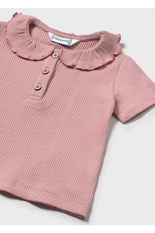 Mayoral Bebek Fırfırlı Polo Gömlek Pembe