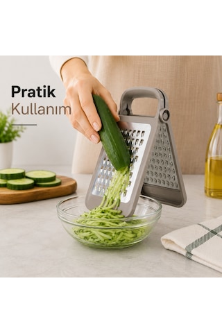 Sariva Home Katlanır Rende Ayrılabilir 2 Parçalı Çift Fonksiyonlu Kompakt Tasarım Pratik Mutfak Rendesi Sariva Home Koyu Yeşil