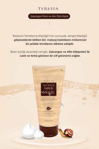 Akne Ve Gözenek Karşıtı Gold & Snail Özü Içeren Yüz Temizleme Köpüğü 150 Ml