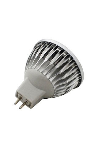 Mr16/gu5.3 Cob Led Ampul, 3w/210lm, Dc 12v, Soğuk Beyaz 6000k, 20w Halojen Ampule Eşdeğer, Ø48x50, 120 Işın Açısı, 10'lu Paket