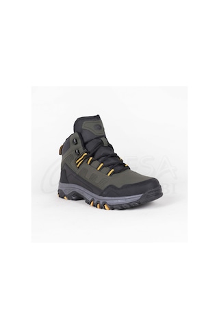 Erkek Yarım Boğaz Su Geçirmez Outdoor Bağcıklı Fermuarlı Bot Haki