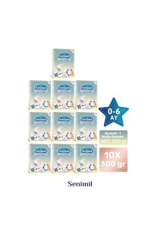 Senimil 1 Mutlu Geceler Bebek Sütü 300 G 10 Adet