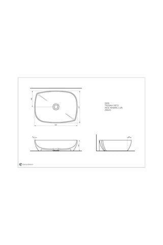 Seramiksan Dies Mat Antrasit Tezgah Üstü Lavabo