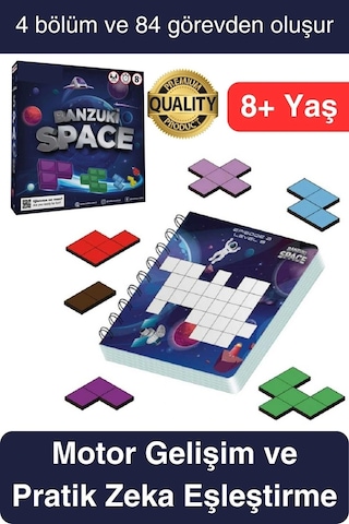 Premium Hayal Gücü Eşleştirme Beceri Ve Zeka Geliştirici Banzuki Space Uzay Eğitici Akıl Oyun Seti