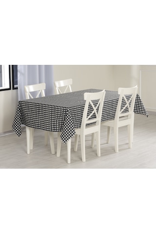 Ekose Masa Örtüsü Siyah